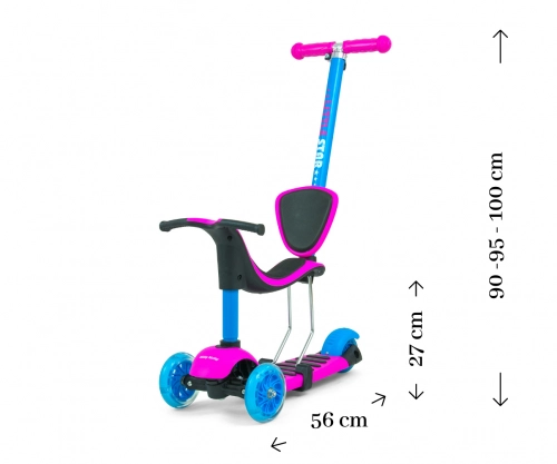 Skrejritenis Milly Mally Little Star Pink-Blue