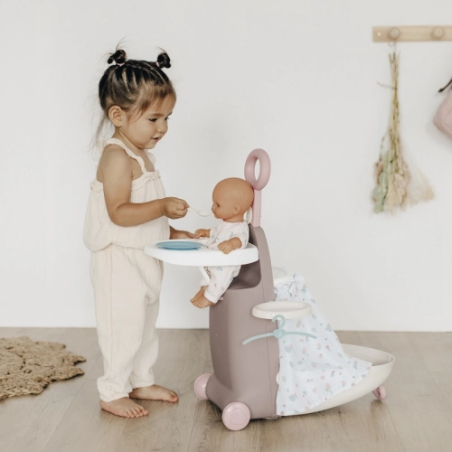 SMOBY Baby Nurse Multifunkcionāla somiņa – 3 in 1 bērnu aprūpes centrs