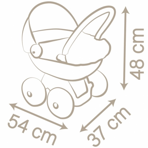 SMOBY Baby Nurse Wózek Głęboki dla lalki z plastikowym daszkiem