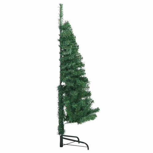 Stūra Mākslīgais Ziemassvētku Koks Zaļa 120 Cm Pvc Un Metāls Vidaxl