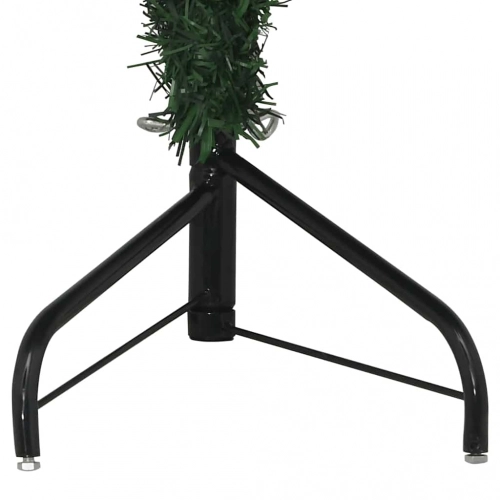 Stūra Mākslīgais Ziemassvētku Koks Zaļa 120 Cm Pvc Un Metāls Vidaxl