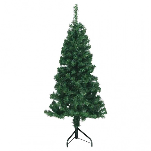 Stūra Mākslīgais Ziemassvētku Koks Zaļa 150 Cm Pvc Un Metāls Vidaxl