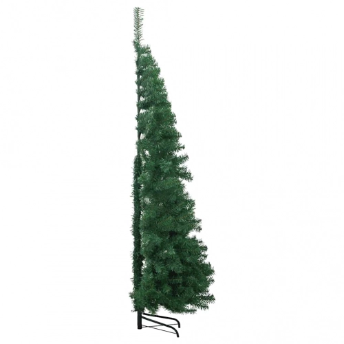 Stūra Mākslīgais Ziemassvētku Koks Zaļa 210 Cm Pvc Un Metāls Vidaxl