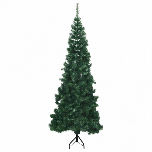 Stūra Mākslīgais Ziemassvētku Koks Zaļa 210 Cm Pvc Un Metāls Vidaxl