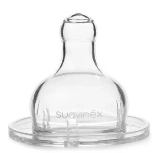 Suavinex Smoczki Do Butelek Kształt Okrągły +0m 3-przepływowy 2szt.