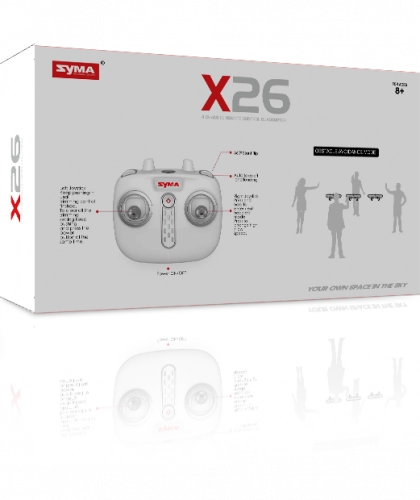 Syma X26 šķēršļu novēršanas RC drons 2.4Ghz bezgalvas drons