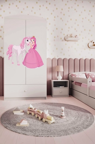 Szafa babydreams biała księżniczka konik