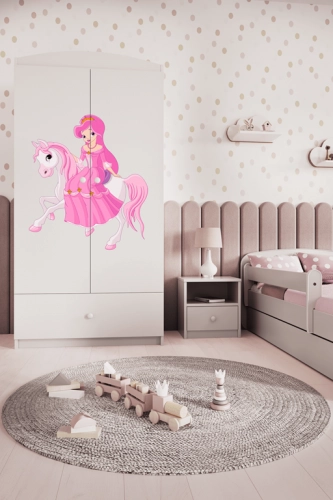 Szafa babydreams biała księżniczka na koniku