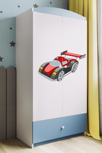 Szafa babydreams niebieska auto wyścigowe