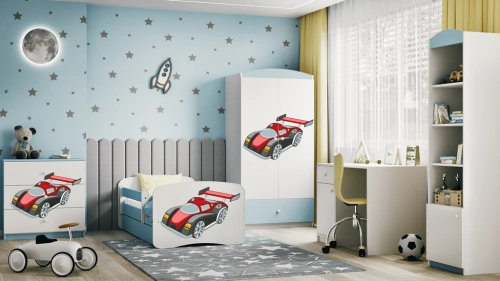 Szafa babydreams niebieska auto wyścigowe
