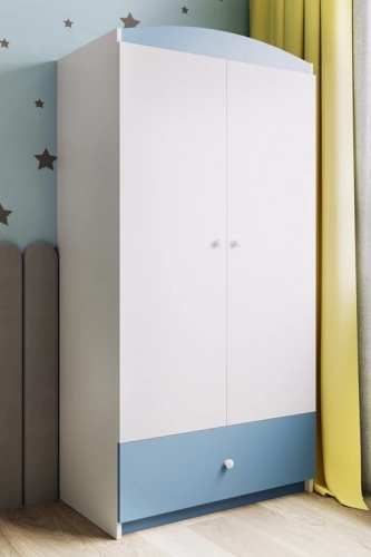 Szafa Babydreams niebieska bez wzoru
