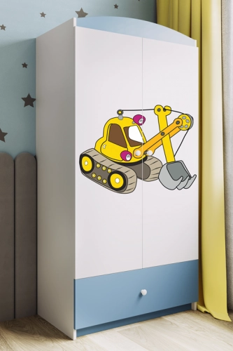 Szafa babydreams niebieska koparka