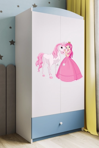 Szafa babydreams niebieska księżniczka konik