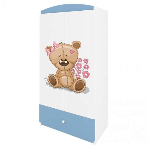 Szafa babydreams niebieska miś kwiatki