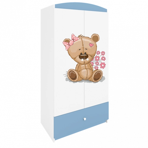 Szafa babydreams niebieska miś kwiatki