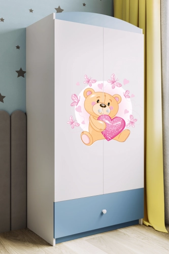 Szafa babydreams niebieska miś motylki