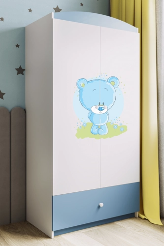 Szafa babydreams niebieska niebieski miś