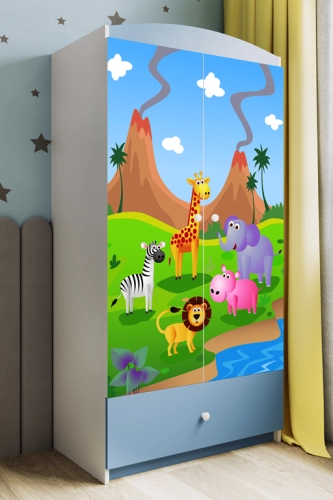 Szafa babydreams niebieska safari