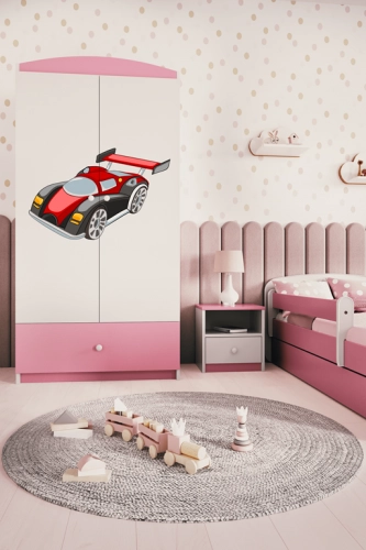 Szafa babydreams różowa auto wyścigowe