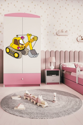 Szafa babydreams różowa koparka