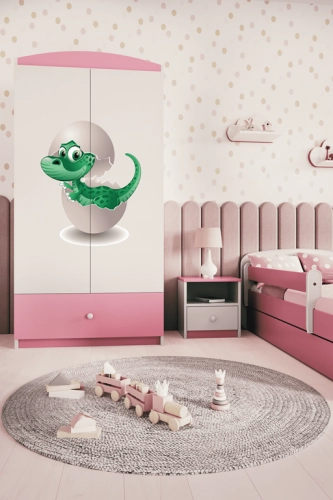 Szafa babydreams różowa mały dino