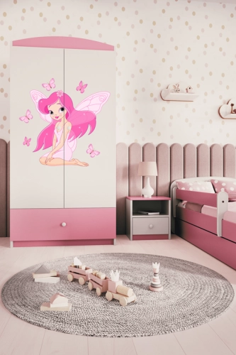 Szafa babydreams różowa wróżka z motylkami
