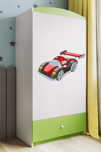 Szafa babydreams zielona auto wyścigowe