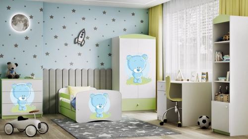 Szafa babydreams zielona niebieski miś