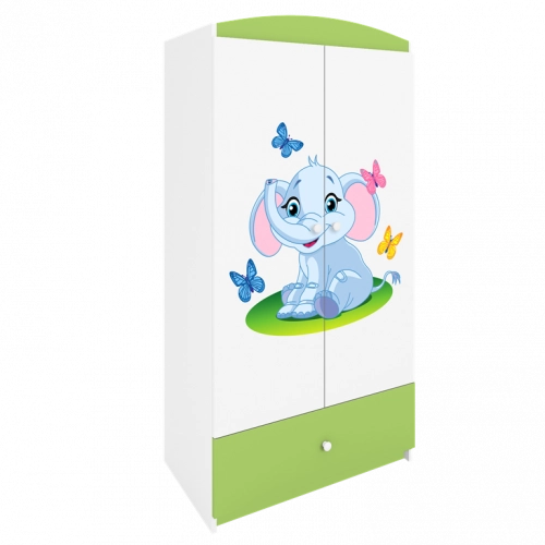 Szafa babydreams zielona słonik