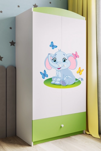 Szafa babydreams zielona słonik