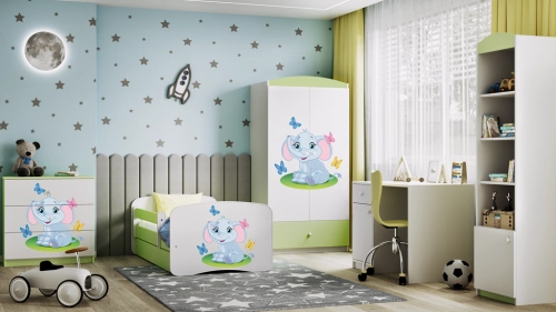 Szafa babydreams zielona słonik