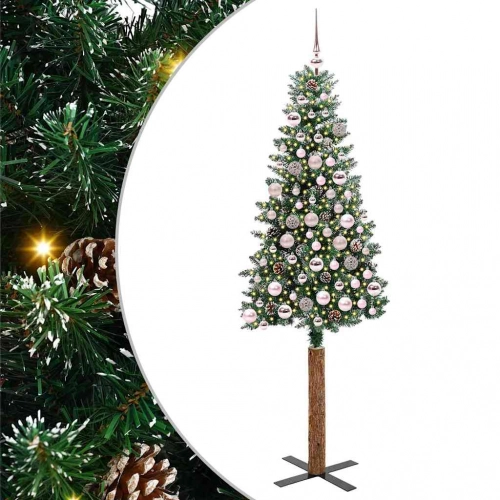Tievā Ziemassvētku Egle Su 300 Led Zaļš Un Balts 180 Cm Vidaxl