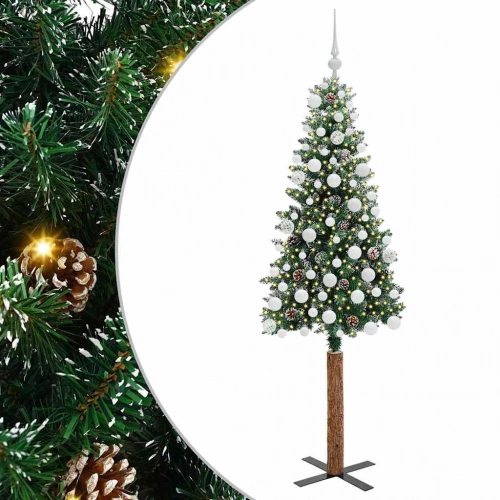 Tievā Ziemassvētku Egle Su 300 Led Zaļš Un Balts 180 Cm Vidaxl