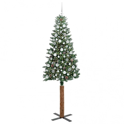 Tievā Ziemassvētku Egle Su 300 Led Zaļš Un Balts 210 Cm Vidaxl