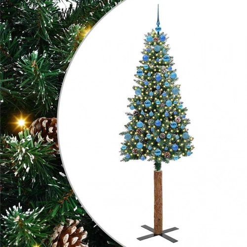 Tievā Ziemassvētku Egle Su 300 Led Zaļš Un Balts 210 Cm Vidaxl