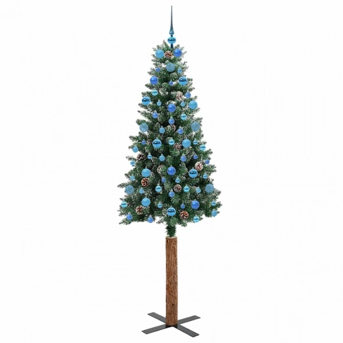 Tievā Ziemassvētku Egle Su 300 Led Zaļš Un Balts 210 Cm Vidaxl