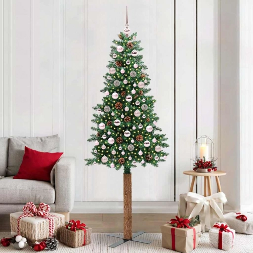 Tievā Ziemassvētku Egle Zaļa 210 Cm Pvc Vidaxl