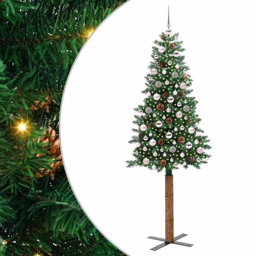 Tievā Ziemassvētku Egle Zaļa 210 Cm Pvc Vidaxl
