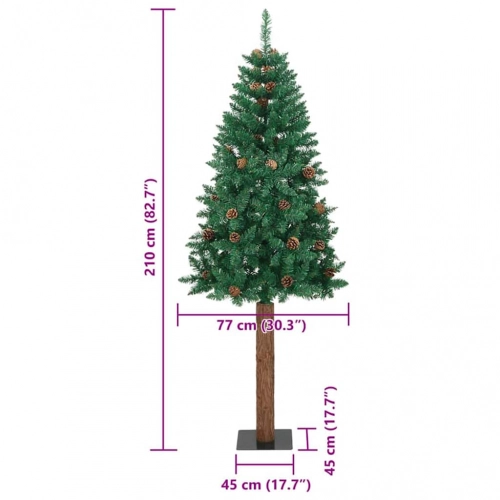 Tievā Ziemassvētku Egle Zaļa 77 X 77 X 210 Cm Pvc Vidaxl
