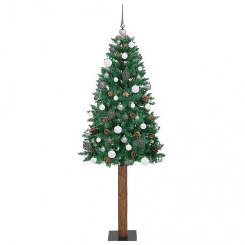 Tievā Ziemassvētku Egle Zaļa 77 X 77 X 210 Cm Pvc Vidaxl