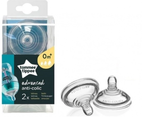 Tommee Tippee Smoczek Antykolkowy Do Butelki Advanced 2szt. 0+ Wieloprzepływowy