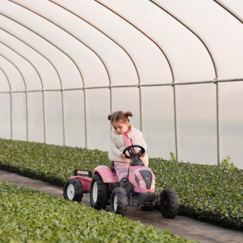 Traktors ar pedāļiem ar piekabi FALK Country Star Pink