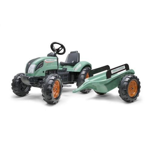 Traktors ar pedāļiem ar piekabi FALK Landini Green