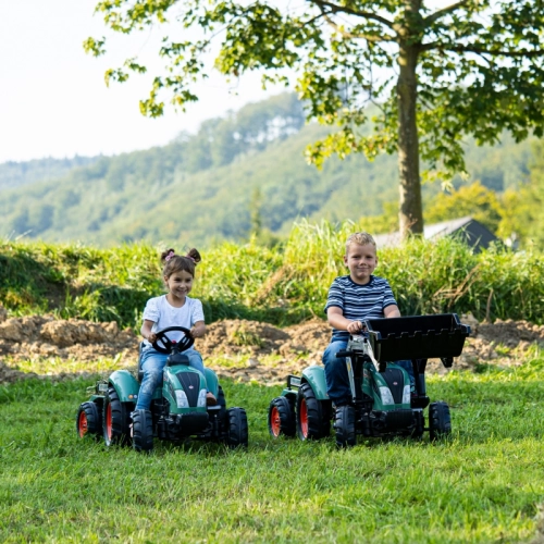 Traktors ar pedāļiem ar piekabi FALK Landini Green
