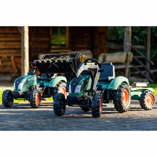 Traktors ar pedāļiem ar piekabi FALK Landini Green