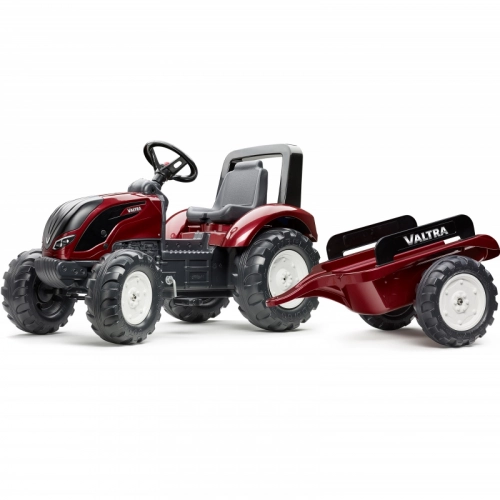 Traktors ar pedāļiem ar piekabi FALK Valtra S4 Bordo