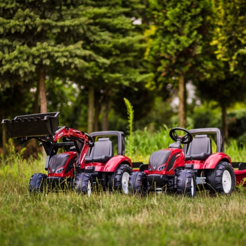 Traktors ar pedāļiem ar piekabi FALK Valtra S4 Bordo