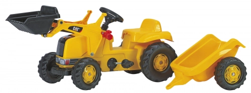 Traktors Bērniem ar pedāļiem ar kausu un piekabi Rolly Toys Rolly Kid CAT (2,5-5 gadiem) 023288