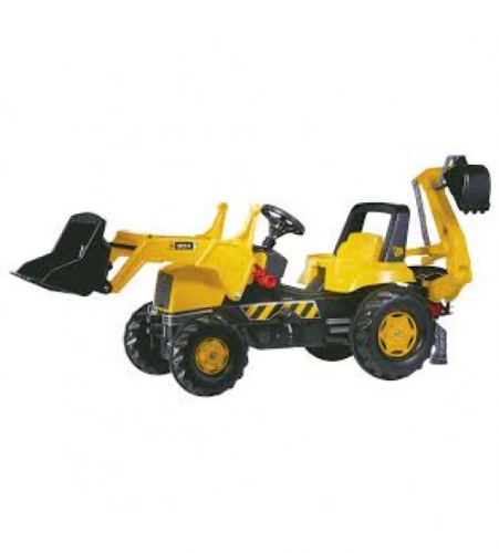 Traktors Bērniem ar pedāļiem un diviem kausiem Rolly Toys rollyJunior JCB (3-8 gadiem) 812004