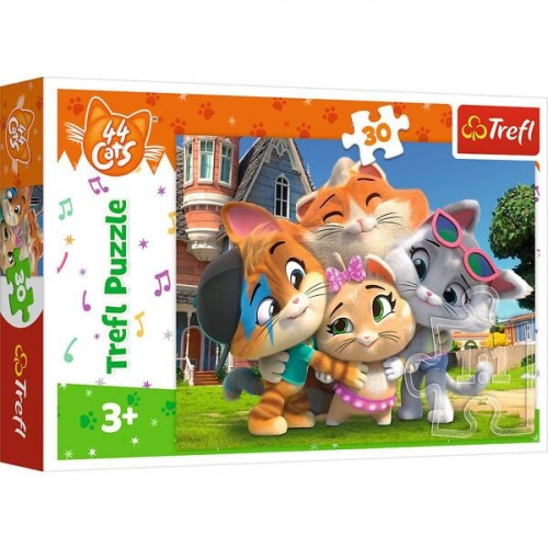 Trefl Puzzle 30 Elementów Przyjaźń w Kociej Krainie